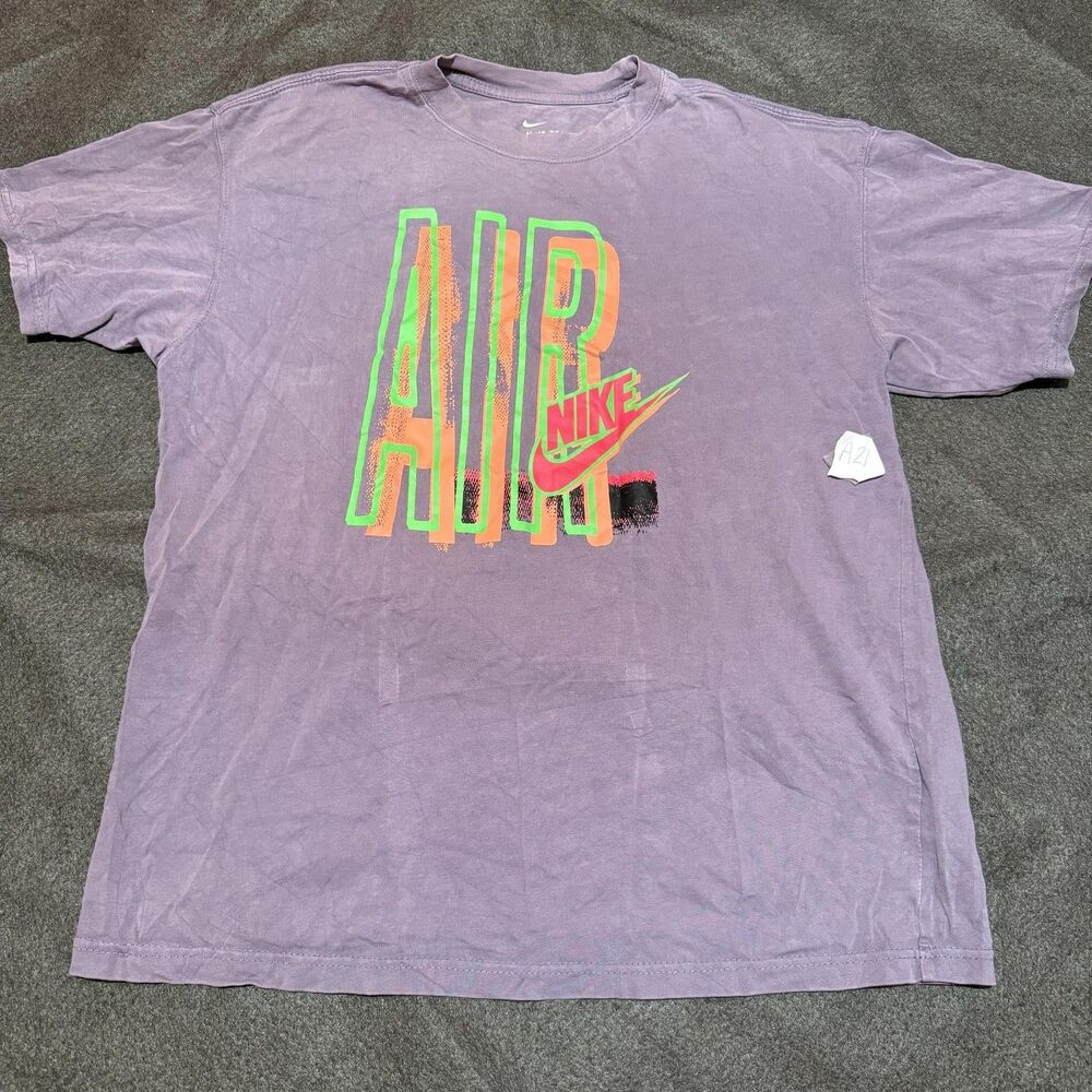 Nike Air Shirt Mens M Medium Purple Logo Graphic Tee Swoosh Sports Streetwear